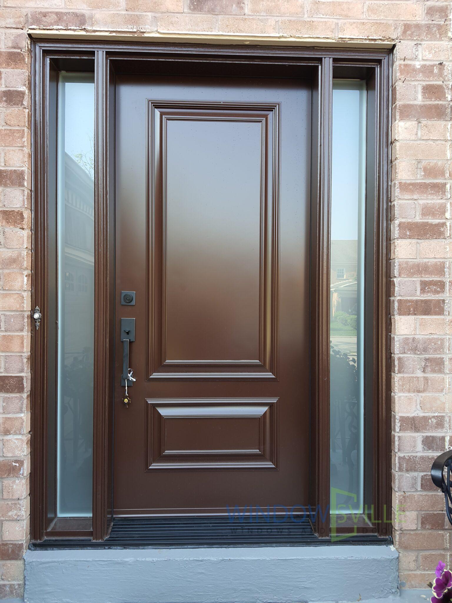 Modern Brown Steel Door Replacement Ajax | Windowsville