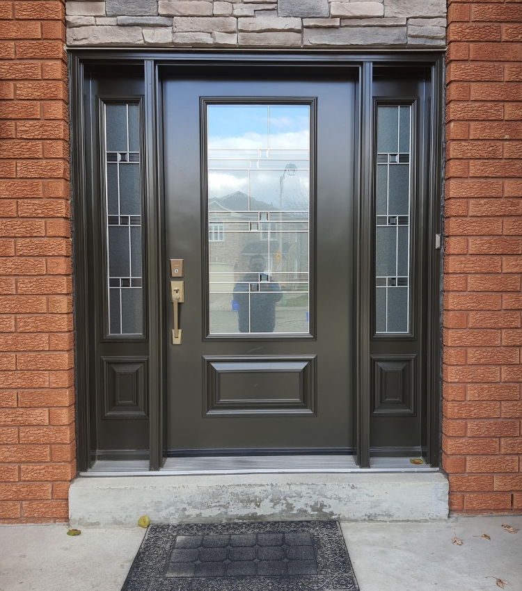 steel entry door glass inserts