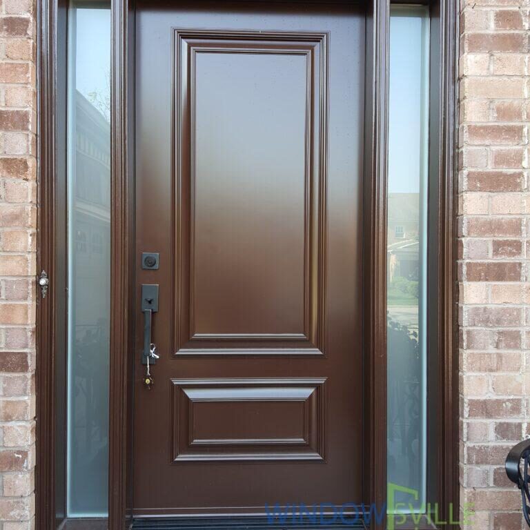 Modern brown steel door replacement Ajax